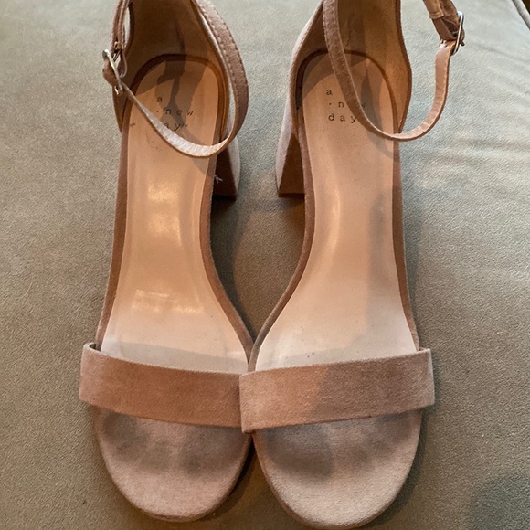 Blush Strappy Block Heels A New Day sz 7.5 - Picture 1 of 5